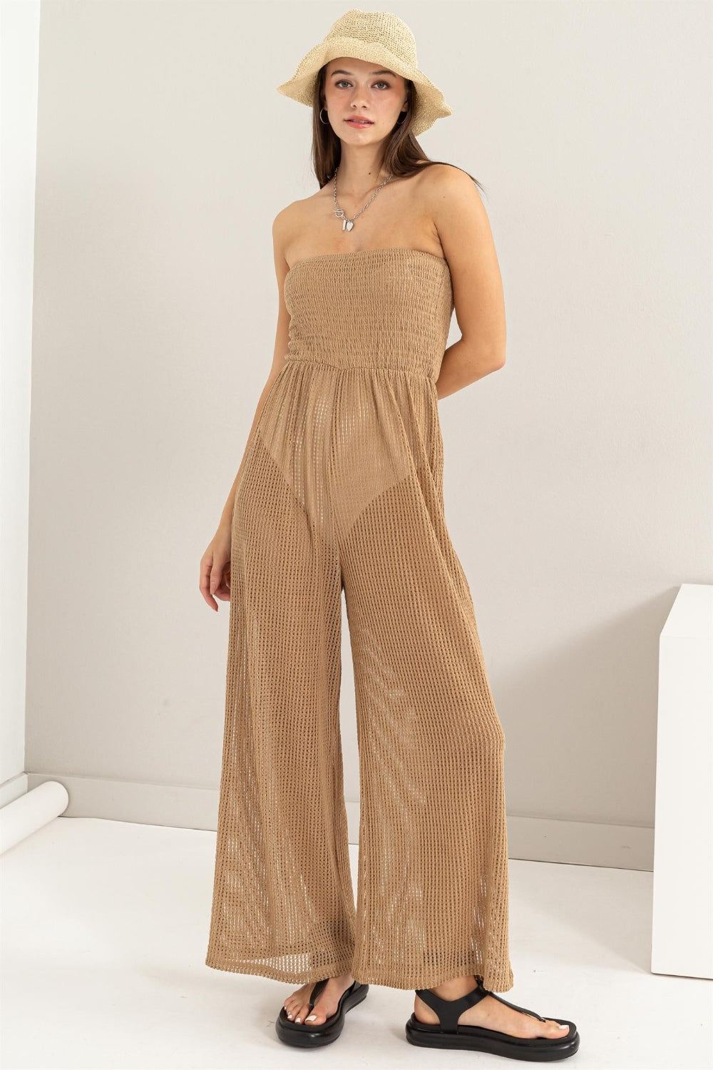 Knitted Cover Up Jumpsuit