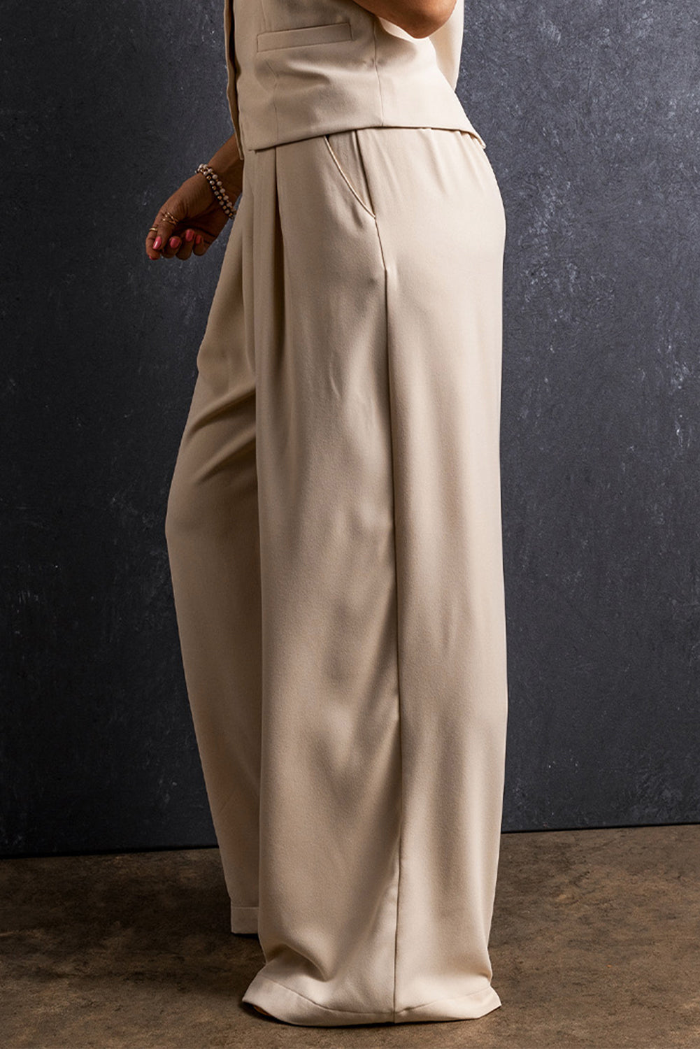 Ruched Wide Leg Pants