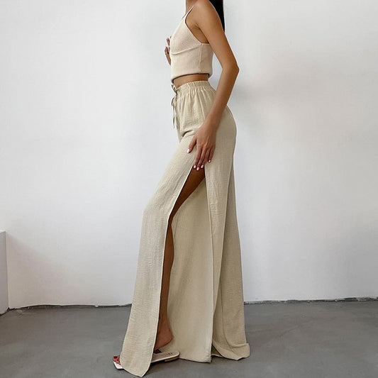 Split Wide-leg Pants