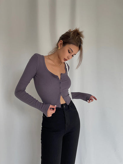 Long Sleeved High Waisted Top