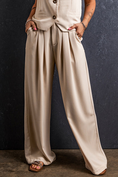 Ruched Wide Leg Pants