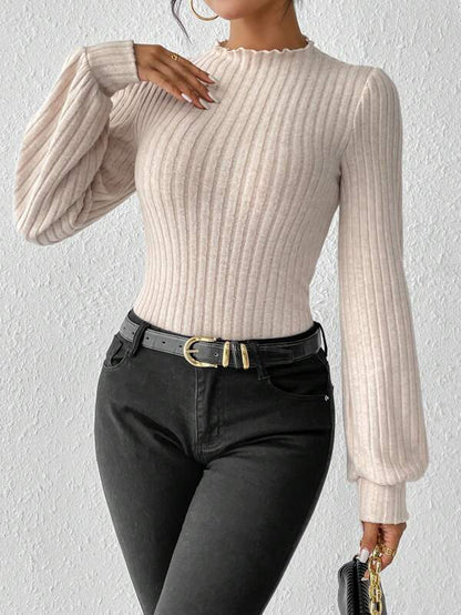 Balloon Long-sleeved Knitted Jumpsuit