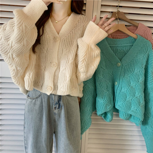 Knitted Cardigan Retro Sweater