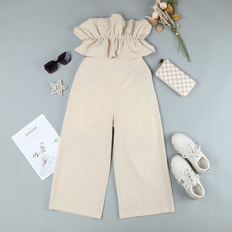 Sleeveless Pleated Jumpsuit