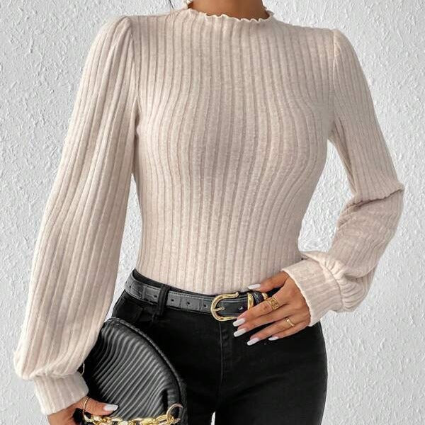 Balloon Long-sleeved Knitted Jumpsuit