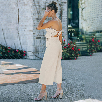 Sleeveless Pleated Jumpsuit