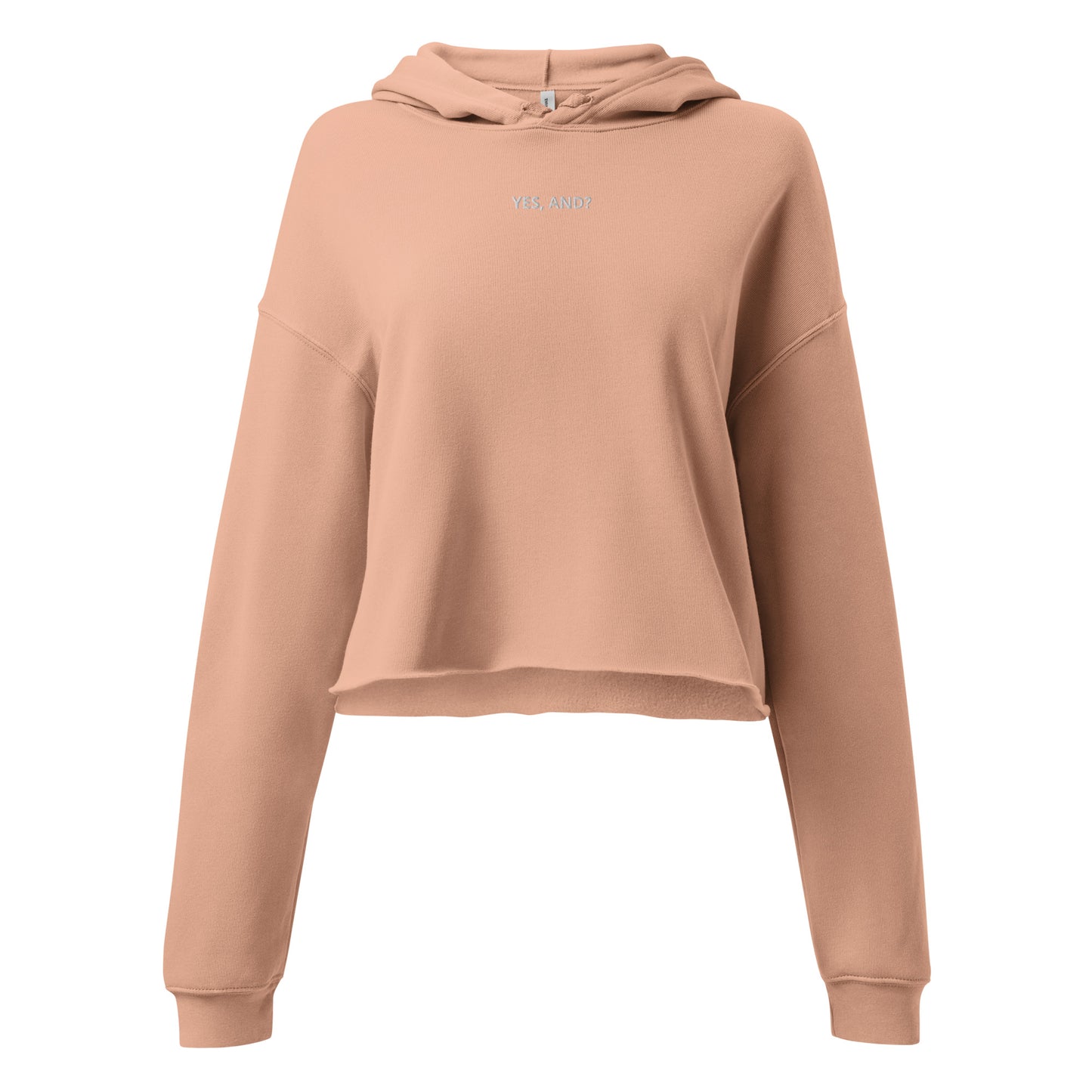 YesAnd Embroidered Crop Hoodie