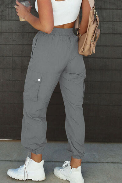 Drawstring Elastic Waist Pants