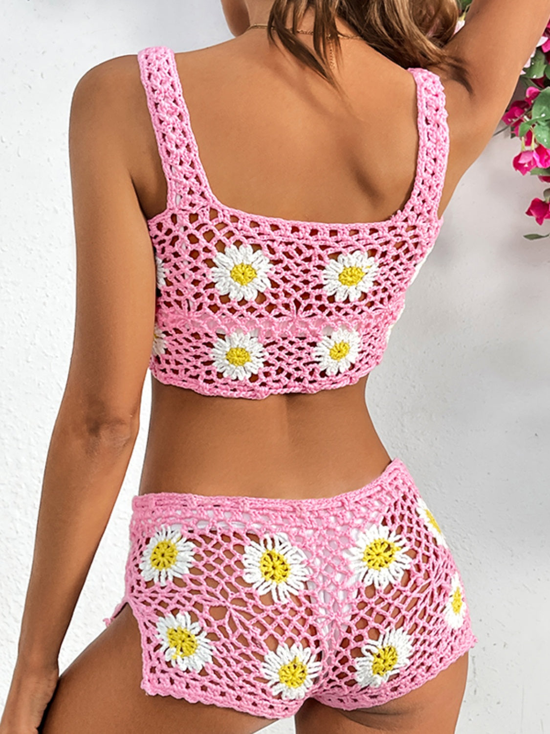 Flower Two-Piece Cover Up