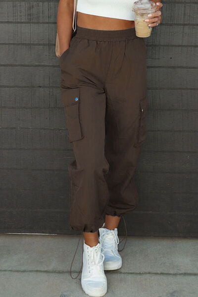 Drawstring Elastic Waist Pants